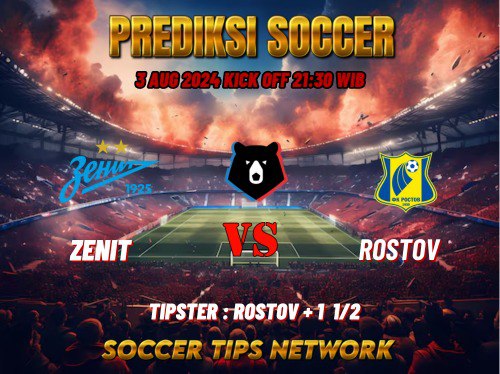 Prediksi Sepak Bola Liga Primer Rusia: Zenit vs Rostov 3 Agustus 2024