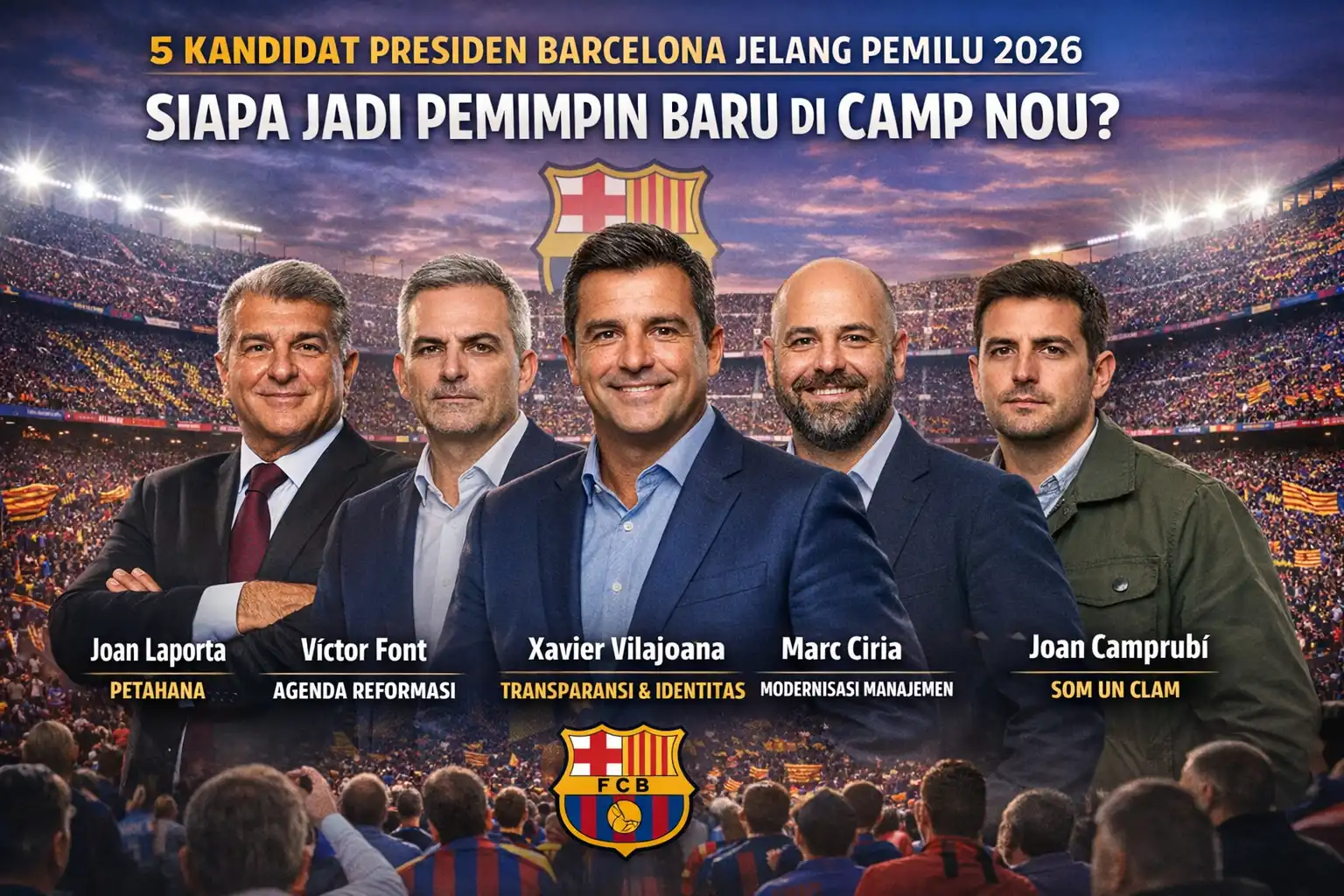 5 Kandidat Presiden Barcelona Jelang Pemilu 2026: Siapa Yang Jadi Pemimpin Baru di Camp Nou?