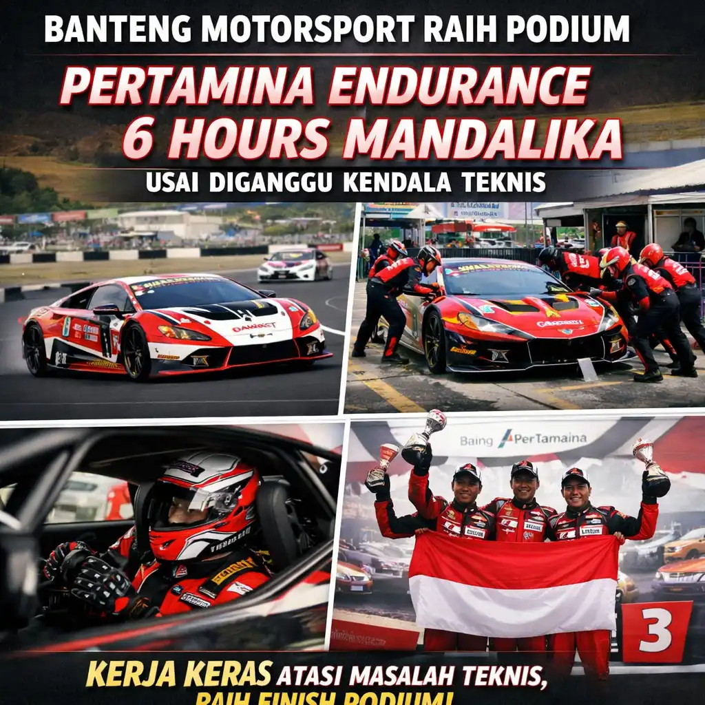Banteng Motorsport Raih Podium Pertamina Endurance 6 Hours Mandalika Usai Diganggu Kendala Teknis