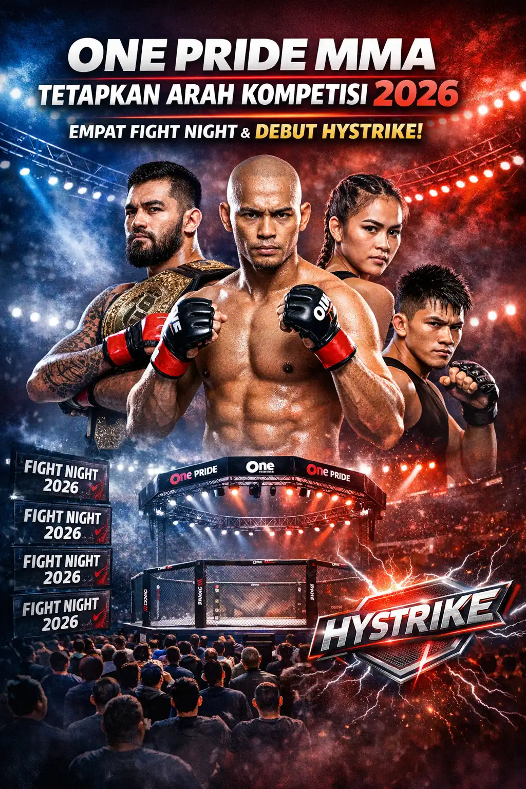 One Pride MMA Tetapkan Arah Kompetisi 2026, Akan Hadirkan Empat Fight Night dan Debut Hystrike