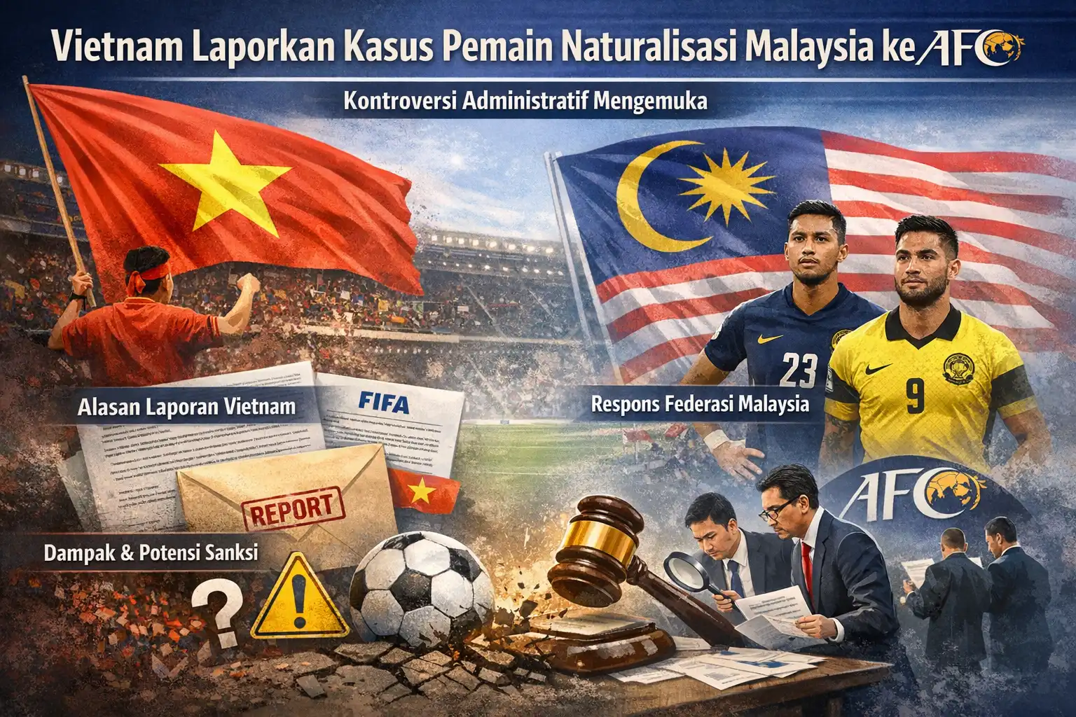 Vietnam Laporkan Kasus Pemain Naturalisasi Malaysia ke AFC